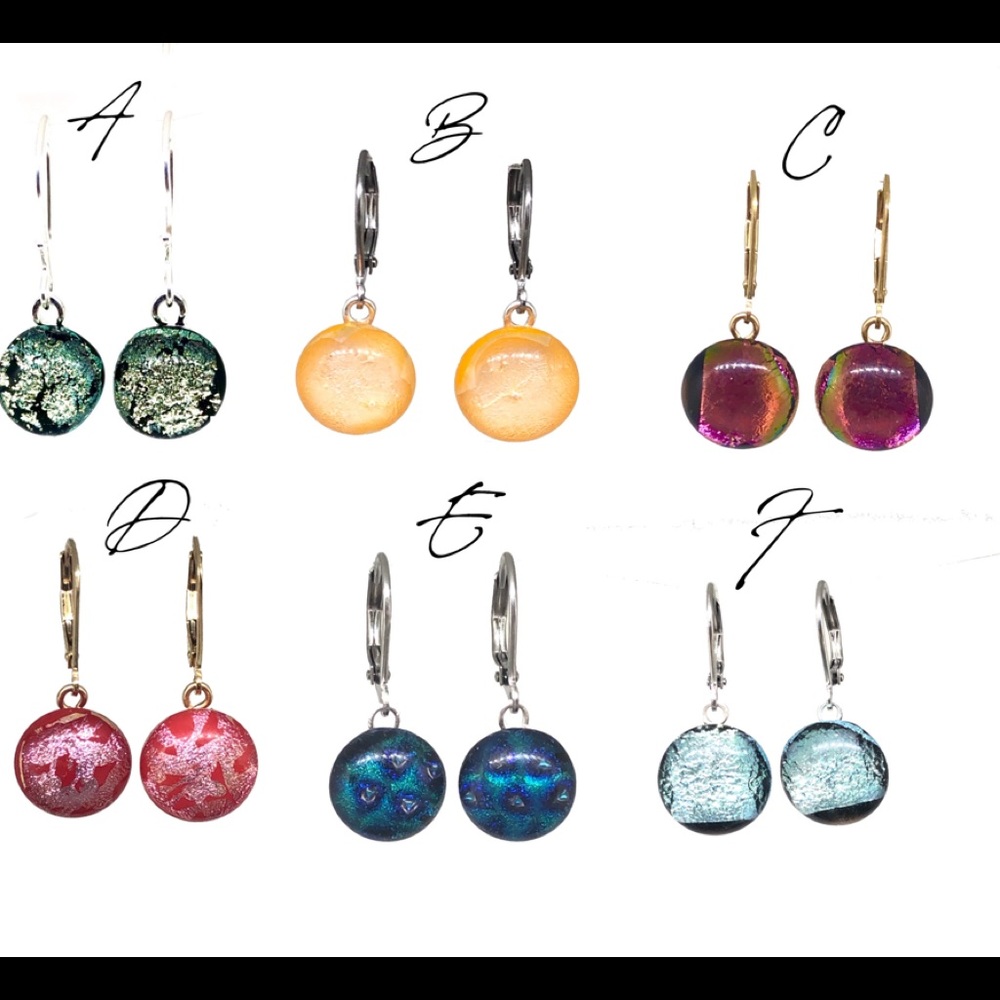 Beautiful Dichroic Glass Earrings